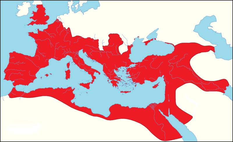 نقشه امپراطوری روم باستان